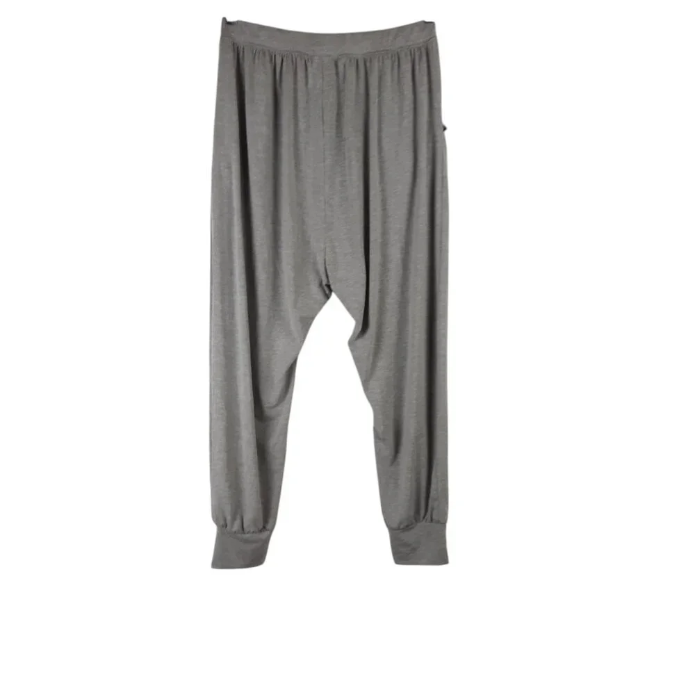 Spiritual Gangster Gray Jersey Harem Yoga Relaxed Pants Size Large - Picture 5 of 8